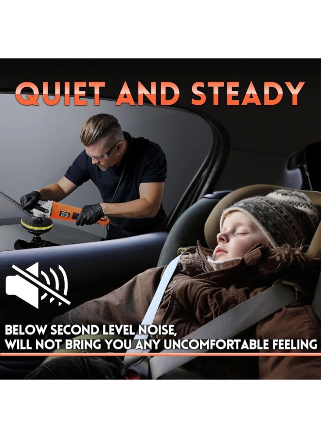 DUNISO Buffer Polisher,Powerful Waxer,Car Wax Buffer Machine,Rotary Polisher,Low Noise,7 Variable Speed,Equipped with Safety Axle Lock,for Car Waxing and Polishing Care,550-3300r/min,1580W - Image 4